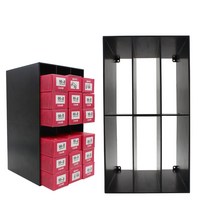 염색약장 미용실 염색약 정리 보관 선반 약장 염색 오일랙 선반, 검은 색