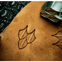 단일/3 드래곤 규모 패턴 가죽 조각 도구 스틱 만들기 Embosser 펀처 공예 프레스 스탬프, 01 Three dragon scale