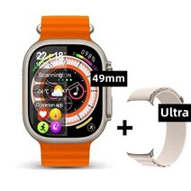 혈당측정 스마트워치 손목시계 남녀공용 GPS 울트라 9 블루투스 NFC 나침반 경로 Ip68 U9 49mm, 11.White - With Original Box