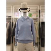 SI 사이드웨이 카라 버튼 니트 SFU129600LA