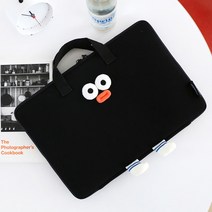 브런치브라더 폼폼 와이드 노트북 파우치, 15_와이드블랙