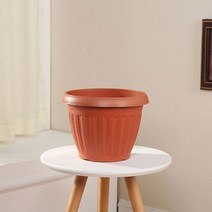세로줄 단지형 1호 23X17CM 레드테라 화분 물구멍X