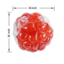트램펄린 트램폴린 90cm 성인 Zorbing 공 바디 범퍼 스포츠 게임 피트니스 부모-자녀 레크리에이션 싸움, [06] Red Transparent