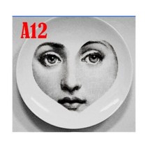 아트 플레이트 벽 플레이트 리나 플레이트 장식 플레이트 이탈리아 밀라노 스타일 장식 홈 하우스 레스토랑 호텔 장식, 6 inch (15.5cm), 12