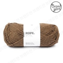 로프울(1볼) 뜨개실 대바늘 목도리실 울혼방실, 20 브라운