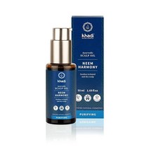 khadi NEEM HARMONY 헤어 오일 비듬 및 가려움증에 효과적 건조한 두피에 보습 100% 천연 허브 및 비건 실리콘 프리 및 파라벤 프리 아유르베다 헤어 케어, 1개