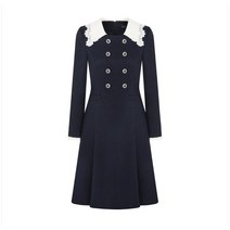 케네스레이디 (E637) 배색 레이스 카라 원피스 EWOPLA0300