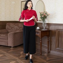 한복 면 린넨세트 차이나 여성의류 부처님 티 유니폼 공연복 여름 타입 리폼 중국전통의상 중국식 단추 4735503984