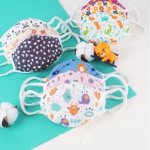 별과모래 봄가을 유아동/키즈 면 캐릭터 입체마스크, 봄가을용 마스크 영아용:12.몬스터즈