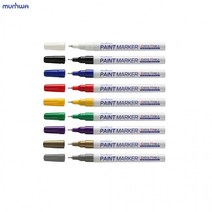 문화 팁페인트 마카 1mm 9종 택1 네임펜 페인트마카 페인트펜 색연필 디자인펜, 하양