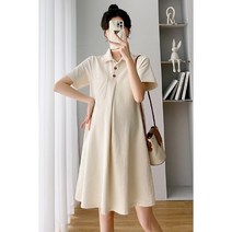 키작맘 임부복 키작녀 임산부 복 등원룩 키작은 여자 반팔 원피스 바캉스룩 주수 여름 코디