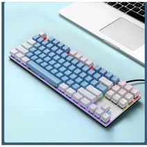 온포인트 ky400 기계식 키보드 87key / RGB 게임, Black, 텐키리스