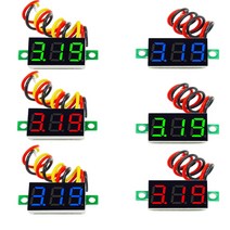 차압계 DIY 레드 블루 디지털 LED 미니 디스플레이 모듈 DC2.5V-32V 전압계 전압 테스터 패널 미터 게이지 바이크 오토바이 DC0-100V, [01] 빨간, [01] DC4V-30V Two line