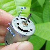 하이보1마력폭력적인 마이크로 RK 370-503 모터 DC 6V 7.2V 9V 12V 47500RPM 고속 전력 대형 토크 370 카본, 한개옵션0