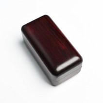 직인도장 결재도장 도장케이스 휴대용 서예 나무 회사 법인 인감 상자, C (6.3 x 2 x 2cm)