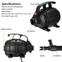 양수기펌프 엑츄에이터 인버터펌프 휴대용 에어 펌프 편리한 소형 가정용 캠핑 유틸리티 도구 베드 매트, 01 600W_01 EU