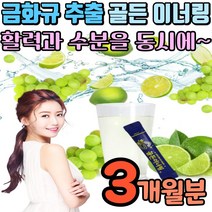 금화규 추출물 가루 금화규잎 추출 수분 충전 태워 마시는 포도당 금화규차 에너지 드링크 임산부 수분보충 유산균 타우린 이노시톨 비타민c 아미노산 골든 이너링 무카페인 금와규, 3개월분(6박스)