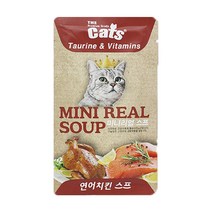 더캣츠 미니리얼 스프 40g 고양이 파우치 간식 습식사료, 연어치킨 40g