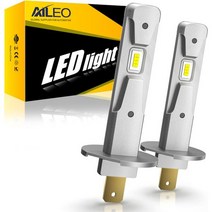 AILEO 919451 H1 LED 안개 전구 25W 6000루멘 초밝은 6000K 쿨 화이트 360° 빔 DRL 교체용 11 미니 빠른 설치 IP68 방수 2팩, H1 LED Bulb