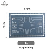 스파반죽기 스파믹서 60x40cm 실리콘 베이킹 매트 붙지 않는 페이스트리 롤링 반죽 패드 피자 메이커 핀 주, 02 blue Pastry Boards