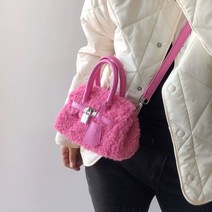 여성 홍콩 캐주얼 인스타 핑크 심플 미니 크로스백 토트백 숄더백