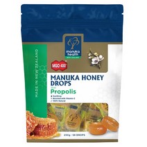 마누카헬스 마누카 허니 드롭 프로폴리스 파우치 58 개 250g Manuka Health Manuka Honey Drops Propolis Pouch 55 Lozenges 250g, 1개