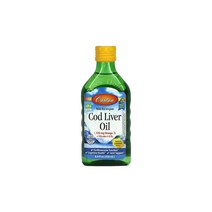 칼슨랩 와일드 노르웨이언 코드 리버 오일 1000mg 250ml 네추럴레몬