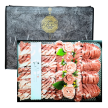 한돈선물세트 2500g 선물용 돼지고기_추석 설 명절 예단 이바지_고급가방[부산], 모듬 구이세트 2500g(고급가방)