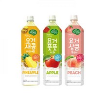 [웅진] 요거 상큼복숭아 1개 + 새콤파인 1개 + 풋풋사과 1개 (1.5L 총3개)