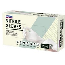 테이팩스 니트릴 장갑 소형 중형 100매, 2박스, 소(S)