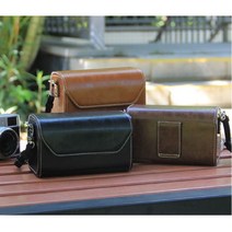 컴팩트 카메라 케이스 미러리스 카메라 가방 리코GR3 소니ZV1 RX100m 캐논G7Xmark2 카메라 가죽 파우치 M, M(1), 올리브그린