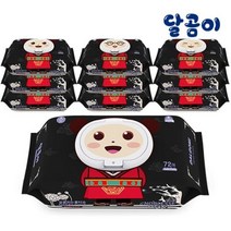 달곰이 프리미엄 저자극 아기물티슈 노블레스 10팩 72매 캡형