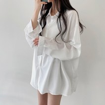 하이제시카 / 찰랑 여리 기본 무지 왕오버박시핏 블라우스 셔츠