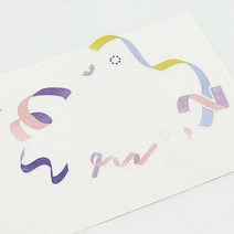 반짝이 스티커 축하리본