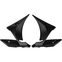 오토바이 부품 도색 한 왼쪽 및 오른쪽 상단 측면 내부 페어링 카울 커버 ABS Yamaha Yzfr1 Yzf R1 2004 2005 2006, 하나, 검은 색