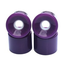 롤러 스케이트 휠 스피드 인라인 바퀴 서프 보드 PU 롱보드 부품 광택 65X51mm 4 개, Purple