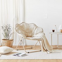 룸앤홈 문체어 안락의자 / 접이식 1인소파, 베이지