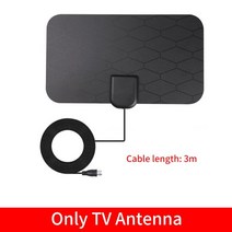 tv안테나선 8k 디지털 hdtv 실내 dvb-t2 tv 안테나 3000 마일 범위 활성 실내 hd tv 증폭기 신호 부스터 반경 서핑, 안테나만