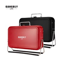 강블리 리브 캠핑 접이식 가방형 그릴, 블랙