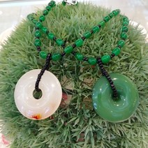 [백화점SAY][파란ACC] 도넛옥메달목걸이(25)