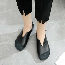 여름 여성 천연소가죽 엄마 빈티지슈즈 40대50대 60대 플렛 가죽 봄 가을 신발