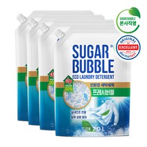 슈가버블 친환경 세탁세제 실내건조 버블원샷 프레시버블, 4개, 2L