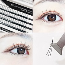 [미브린] A형 속눈썹 원조 세가닥 M3 미라클시리즈 세가닥 단품 - 특허제품 아이돌속눈썹 셀프속눈썹 인조속눈썹 부분속눈썹 가닥속눈썹, 1개, JC와 C의 중간컬-13mm