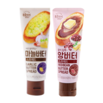 복음자리 마늘버터 스프레드(바로 발라 먹는 마늘과 버터의 풍미) +앙버터 스프레드 120(달콤한 팥과 부드러운 버터)홈 디저트/아침식사 대용/간편하게/다양하게, 상세설명