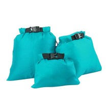 야외 카누 카약 캠핑을위한 1.5L + 2.5L + 3.5L 3pcs 방수 드라이 백 자루, 하늘색, 설명