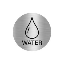 스텐 스테인리스 픽토그램 4종세트 스테인리스픽토그램 매장 카페 글자마킹판 일반음식점스티커, 75 x 75mm (4 pieces)