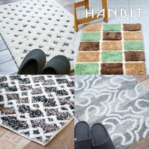 한빛카페트 수입 면 발매트 모음, 50x80 라인이로