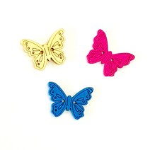 행복한다이세상 홈패션 미싱 재봉틀 수예 자수 퀼트 부자재 모음1., M-05. 나비모양 나무단추(3개)