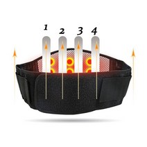 복부온열기 배 허리 온열기 찜질기 온열복대 조정 가능한 허리 전기석 가열 허리 지원 벨트 요추 마사지 밴드, 업그레이드-4강판, m