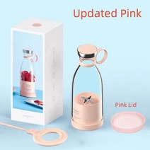 휴대용 블렌더 병 Botol 핑크 여행 350ml 체육관 전기 Bouteille mixur garrep Liquidificador Portatil Juicers, [03] Updated Pink, [01] 기타 (ae˚) frequ